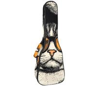 Housse de transport rembourrée pour ukulélé 58,4 cm, motif constellation et objets cosmiques sur le ciel nocturne avec rangement et poignée épaisse, Multicolore 07, 25.9x9x3.1in/66x23x8cm, Organiseur