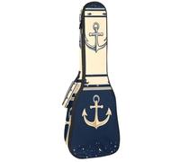 Housse de transport rembourrée pour ukulélé 58,4 cm, motif papillons mystiques et silhouettes de lune avec rangement et poignée épaisse, Multicolore 09, 25.9x9x3.1in/66x23x8cm, Organiseur de sac