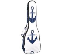 Housse de transport rembourrée pour ukulélé 58,4 cm, motif papillons mystiques et silhouettes de lune avec rangement et poignée épaisse, Multicolore 08, 25.9x9x3.1in/66x23x8cm, Organiseur de sac