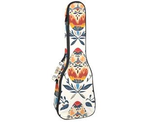 Housse de transport rembourrée pour ukulélé 58,4 cm - Œufs de Pâques - Style folk vintage - Housse de transport avec rangement et poignée épaisse, Multicolore 02, 25.9x9x3.1in/66x23x8cm, Organiseur de