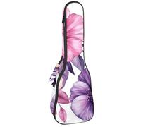 Housse de transport rembourrée pour ukulélé de 58,4 cm avec motif bokeh et paillettes roses et violettes avec poignée épaisse, Multicolore 05, 25.9x9x3.1in/66x23x8cm, Organiseur de sac