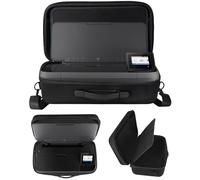 Housse de transport rigide pour HP OfficeJet 250 Imprimante Tout-en-Un Portable (CZ992A) - Sacoche avec bandoulière amovible, compartiments pour accessoires et papier, protection antichoc, noire