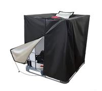 Housse de transport robuste Oxford 210D IBC 1000 L avec fermeture éclair, protection imperméable pour réservoir d'eau pour jardin, camping, résistant à la chaleur et au froid, noir, 120 x 100 x 116 cm