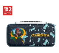 Housse de transport Turtle Beach PlayTrek Minecraft Dungeons II pour Nintendo Switch 2/Switch/OLED Coque rigide EVA bleu marine/Noir avec accents turquoise