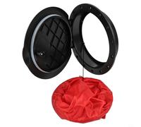 Housse de trappe ronde de 22,9 cm pour kayak, kit de plaque de pont scellée, couvercle de rangement en ABS étanche, fermeture sécurisée pour équipement de rafting de canoë, accessoire noir et rouge
