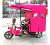 Housse de tricycle avec auvent, housse de moto résistante à la poussière et à l'eau, pour tricycle, protection contre les intempéries avec ouverture d'antenne (rose, 100 x 75 cm)