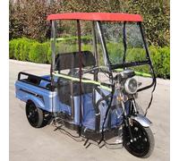 Housse de tricycle, housse de moto à 3 roues compatible avec les modèles de tricycle, housse de tricycle électrique pour adulte, housse de tricycle coudée coupe-vent (rouge, 100 cm)
