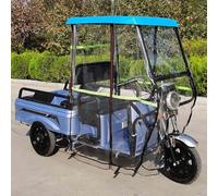 Housse de tricycle, housse de moto à 3 roues compatible avec les modèles de tricycle, housse de tricycle électrique pour adulte, housse de tricycle coudée coupe-vent (bleu, 120 cm)
