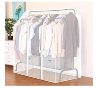 Housse de tringle à vêtements à fermeture éclair, extra large de 75 cm, longueur de 0,6 à 1,8 m, housse transparente en PEVA anti-poussière pour manteaux, costumes, robes