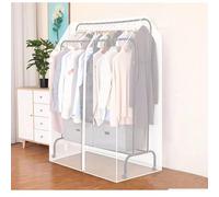 Housse de tringle à vêtements à fermeture éclair, extra large de 75 cm, longueur de 0,6 à 1,8 m, housse transparente en PEVA anti-poussière pour manteaux, costumes, robes