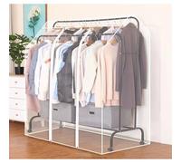 Housse de tringle à vêtements à fermeture éclair, extra large de 75 cm, longueur de 0,6 à 1,8 m, housse transparente en PEVA anti-poussière pour manteaux, costumes, robes