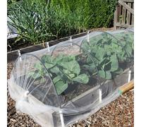 Housse de tunnel de plantation en micromaille pour potager - Cloche de serre en PVC avec extrémités de ventilation, protection contre le gel et installation facile pour les herbes (canal de soie blanc