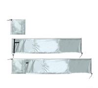 Housse de tuyau portable pour climatiseur - Manchon isolant résistant à la chaleur pour conduit d'échappement CA - Tissu Oxford réglable et protection en aluminium pour la maison, le bureau, le
