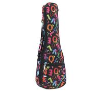 Housse de ukulélé portable 21 pouces, étui souple en mousse 10 mm, sac à dos étanche pour mini-guitare, multicolore C