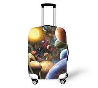 Housse de Valise 3D Galaxies Univers Planètes Impression Housse de Bagage Elastique Lavable Stretch Protège Valise Enfant Adulte Anti-Rayure Couvre Bagage Voyage (Colorée 4,M (22-24 Pouces))