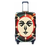 Housse de valise à motif de flèches de chasse, triangles, cerf, convient pour les bagages de 46 à 82 cm, Noir , L