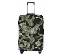 Housse de valise avec inscription « Dollar Sign » - Élastique - Lavable - Résistante aux rayures - Plusieurs tailles, blanc, L