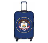 Housse de valise avec motif drapeau de l'Utah, impression de personnalité tendance, convient pour une utilisation professionnelle et extérieure, blanc, S