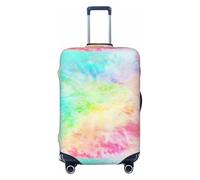 Housse de valise Bigjpg_8x_Art_High_Rainbow Tie Dye, protection de valise lavable de qualité supérieure avec fermeture éclair et boucle sécurisées, convient aux valises de voyage de 18 à 32 pouces (