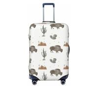 Housse de valise Buffalo Bison Wild West Western Cactus Star Desert (2), protection de valise lavable de qualité supérieure avec fermeture éclair et boucle sécurisées, convient aux valises de voyage