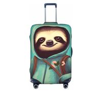 Housse de valise d'étudiant paresseuse avec impression de personnalité tendance, convient pour une utilisation professionnelle et extérieure, blanc, S