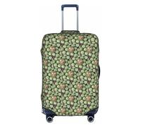 Housse de valise élastique avec fermeture éclair invisible sur le côté imprimé hérisson, protège les bagages de la poussière et des rayures, blanc, XL
