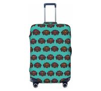 Housse de valise élastique imprimée de pointeur allemand à poil court dans des lunettes, convient pour les voyages d'affaires et les vacances (S à XL), Noir , S