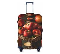 Housse de valise élastique imprimée fruits rouges dans un panier pour voyage d'affaires, poussière avec trous de poignée, grande housse de valise, blanc, XL