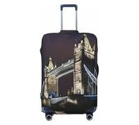 Housse de valise élastique imprimée Tower Bridge à Londres, lavable, légère, tendance (S-XL), Noir , L