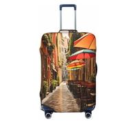 Housse de valise italienne avec impression de rue, convient pour les bagages de 46 à 82 cm, Noir , XL