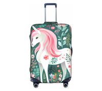 Housse de valise licorne avec cheveux roses - Imprimé tendance - Convient pour une utilisation professionnelle et extérieure, blanc, XL