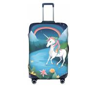 Housse de valise licorne en cours d'exécution - Impression tendance - Convient pour une utilisation professionnelle et extérieure, blanc, M