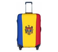 Housse de valise, motif drapeau de la Moldavie, impression de personnalité tendance, convient pour une utilisation professionnelle et extérieure, blanc, S