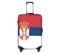 Housse de valise, motif drapeau de la Serbie, impression de personnalité tendance, convient pour une utilisation professionnelle et extérieure, blanc, XL