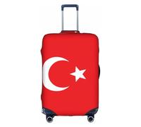 Housse de valise, motif drapeau de la Turquie, impression de personnalité tendance, convient pour une utilisation professionnelle et extérieure, blanc, S