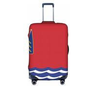 Housse de valise, motif drapeau de Magadan, impression de personnalité tendance, convient pour une utilisation professionnelle et extérieure, blanc, L
