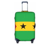 Housse de valise, motif drapeau de Sao Tomé-et-Principe - Impression tendance - Convient pour les affaires et l'extérieur, blanc, M