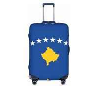 Housse de valise, motif drapeau du Kosovo, impression de personnalité tendance, convient pour une utilisation professionnelle et extérieure, blanc, L