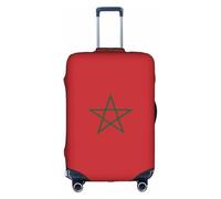 Housse de valise, motif drapeau du Maroc - Impression tendance - Convient pour les affaires et l'extérieur, blanc, L