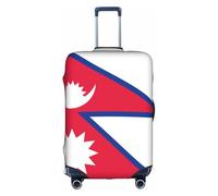Housse de valise, motif drapeau du Népal, impression de personnalité tendance, convient pour une utilisation professionnelle et extérieure, blanc, S