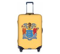 Housse de valise, motif drapeau du New Jersey, impression de personnalité tendance, convient pour une utilisation professionnelle et extérieure, blanc, S