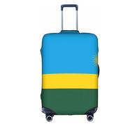 Housse de valise, motif drapeau du Rwanda, impression de personnalité tendance, convient pour une utilisation professionnelle et extérieure, blanc, S