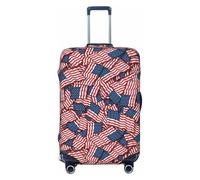 Housse de valise patriotique aux couleurs du drapeau américain, pour les amoureux des États-Unis. Protection lavable et résistante grâce à ses fibres élastiques haute densité. Convient aux petites val