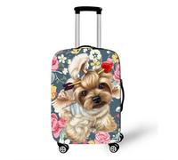 Housse De Valise Protection,3D Animal Chien Fleur ThèMe Elastique Housse De Protection pour Bagage,Anti-Rayures, Anti-PoussièRe, Lavable,Trolley Case Cover,18-32 Pouces (Couleur 4,S(18-21inch))