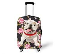 Housse De Valise Protection,3D Animal Chien Fleur ThèMe Elastique Housse De Protection pour Bagage,Anti-Rayures, Anti-PoussièRe, Lavable,Trolley Case Cover,18-32 Pouces (Couleur 1,S(18-21inch))