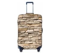 Housse de valise rustique avec impression murale en brique, convient pour les bagages de 46 à 82 cm, Noir , XL