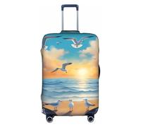 Housse de valise Seagulls by The Sea - Impression tendance - Convient pour une utilisation professionnelle et extérieure, blanc, M