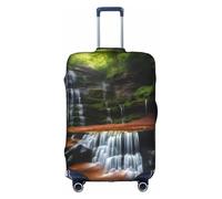 Housse de valise Waterfall View - Impression tendance - Convient pour une utilisation professionnelle et extérieure, blanc, M