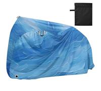 Housse de vélo d'extérieur imperméable avec trous de verrouillage pour intérieur et extérieur - Convient à la plupart des accessoires pour vélos électriques - Bleu dégradé