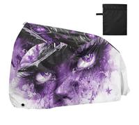 Housse de vélo étanche avec visage de sorcière violet pour Halloween, avec trous de verrouillage, pour intérieur et extérieur, convient à la plupart des protections pour vélo